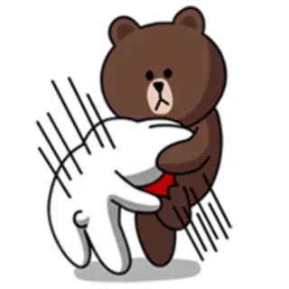 😡 ours, personnage, dessin animé telegram sticker