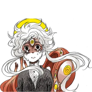 😥 Anime, Personnage, Illustration, Fantaisie, Yeux telegram sticker