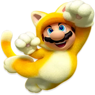 🐱 Mario Mario, Nintendo, Mario Gato, Personagem de videogame, Super Mario, Personagem fictício telegram sticker