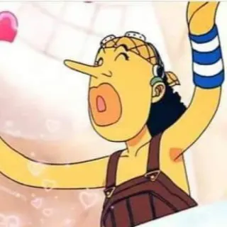 😘 Usopp One Piece Усопп, One Piece, Аниме, Мультфильм, Персонаж whatsapp sticker