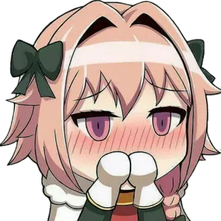 🤭 动漫, 漫画, 角色, 贴纸, 可爱, 插画, 粉色头发 telegram sticker