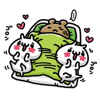 ✳️ милые, животные, каваий, спящие, мультики, персонажи telegram sticker