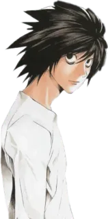 😕 L Death Note L, デスノート, アニメ, 漫画, 探偵 telegram sticker