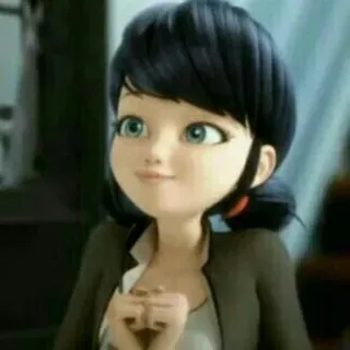 😍 Marinette Dupain-Cheng Miraculous: Tales of Ladybug & Cat Noir dibujos animados, chica, Marinette, Miraculous Ladybug, animado telegram sticker