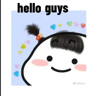 👀 hello guys olá, fofo, desenho animado, saudação telegram sticker