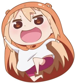 🥧 Anime, Mignon, Chibi, Dessin animé, Fun, Fille whatsapp sticker