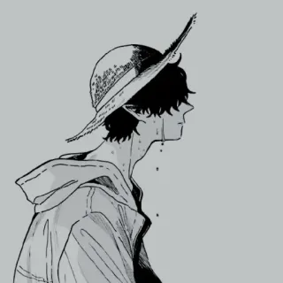 👁‍🗨 Animé, Manga, Personnage, Croquis, Chapeau, Profil telegram sticker
