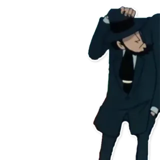 🤐 Arsène Lupin III Lupin the 3rd Люпен, Детектив, Аниме, Шляпа, Костюм whatsapp sticker