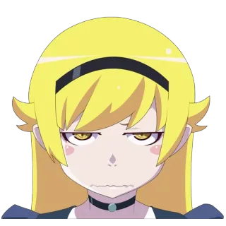 😖 Shinobu Oshino Monogatari series Аниме, Манга, Синобу Осино, Вампир, Monogatari telegram sticker