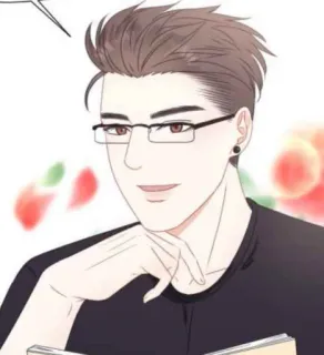 🐽 homme, lunettes, sourire, portrait, illustration whatsapp sticker