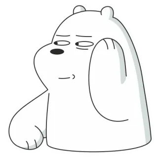 😎 Ice Bear We Bare Bears Ice Bear, We Bare Bears, desenho animado, urso, fofo, ilustração telegram sticker