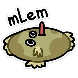 😛 mLem Dibujos animados, Lindo, Meme, Ilustración, Mlerm, Animal telegram sticker