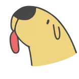 👍 собака, питомец, животное, мультфильм, милый, наклейка whatsapp sticker