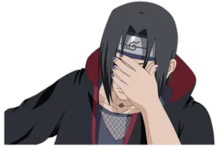 🤦 Itachi Uchiha Naruto 动漫, 忍者, 捂脸, 鼬, 宇智波 telegram sticker