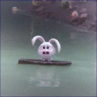 😢 Snowball The Secret Life of Pets bunny, rabbit, cute, cartoon, animal whatsapp sticker