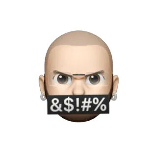 💥 &$!#% emoji, zensiert, zensiert, stummgeschaltet, Schimpfwörter, beleidigend whatsapp sticker