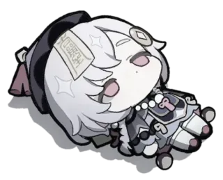 🌟 Qiqi Genshin Impact anime, video game, cute, character, qiqi, genshin impact, zombie telegram sticker
