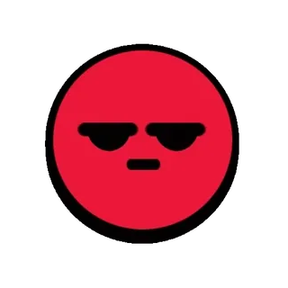 😠 Emoji, Rojo, Gafas de sol, Cara, Expresión, Genial whatsapp sticker