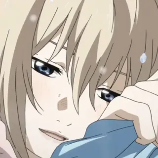 🍋 Anime, Manga, Karakter, Sedih, Anak laki-laki, Potret telegram sticker