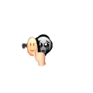 🥺 эмоции, грусть, маска, эмодзи, скрывать, депрессия telegram sticker