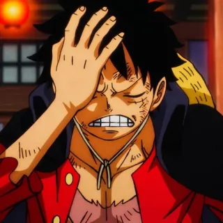 👒 Monkey D. Luffy One Piece Anime, One Piece, Ruffy, Monkey D. Ruffy, Cartoon, Figur telegram sticker