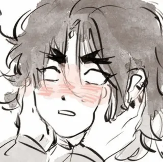☁️ Anime, Kreskówka, Postać, Ilustracja, Twarz, Emocja telegram sticker
