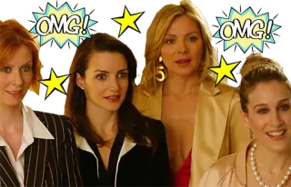 🤩 Sex and the City OMG! mulheres, OMG, estrelas, TV, comédia whatsapp sticker