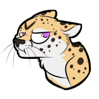 😾 leopardo, gato, animal, desenho animado, mamífero, malhado telegram sticker