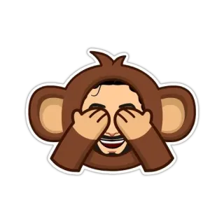 🙈 khỉ, trang phục, mắt, hoạt hình, nhãn dán, vui nhộn, tinh nghịch telegram sticker
