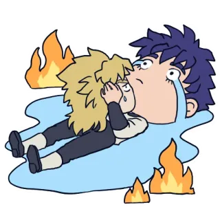 💦 llorando, fuego, triste, anime, manga telegram sticker