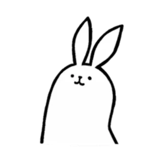 😀 lapin, mignon, animal, lapinou, dessin animé, autocollant whatsapp sticker