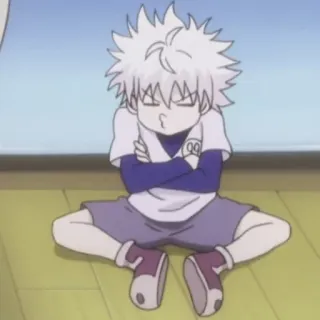 😤 Killua Zoldyck Hunter x Hunter Anime, Manga, Killua, Killua Zoldyck, Hunter x Hunter, Cartoon, Charakter telegram sticker