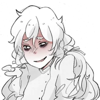 😅 sketch, monochrome, art, white, cartoon, drawing telegram sticker