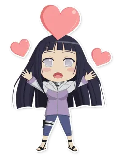 😘 Hinata Hyuga Naruto Hinata Hyuga, Naruto, anime, chibi, cute, love telegram sticker