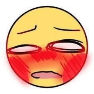 😀 絵文字, 顔, 赤面, 疲れた, 表情 telegram sticker