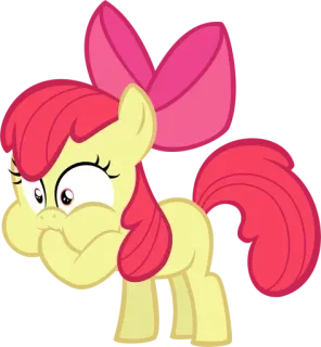 🤢 Apple Bloom My Little Pony Pônei, Desenho animado, Apple Bloom, My Little Pony telegram sticker