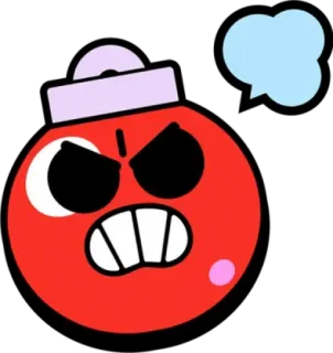 😡 emoji, red, angry, cartoon, face telegram sticker