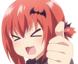 👍 Satania Gabriel DropOut anime, ragazza, pollice in su, Satania, Gabriel Dropout telegram sticker