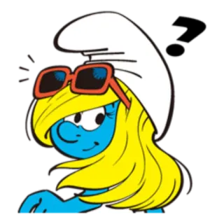 ❓ Smurfette smurf, desenho animado, smurfette, personagem telegram sticker