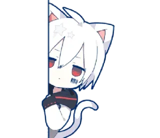 👀 cat, anime, cartoon, sticker whatsapp sticker
