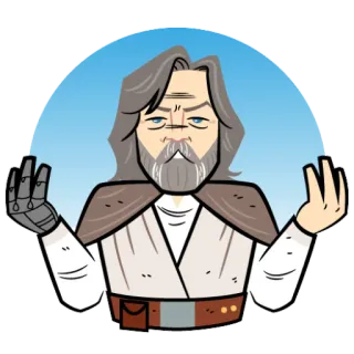 🧘‍♂️ Luke Skywalker Star Wars Jedi, Skywalker, Star Wars, Cartoni animati telegram sticker