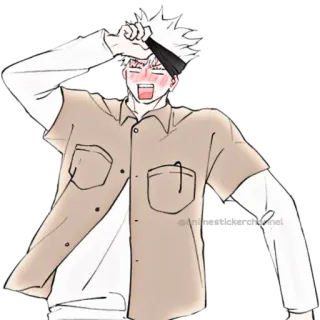 😳 AnimeStickerChannel animé, autocollant, décontracté, homme telegram sticker