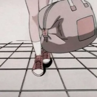 😞 người, túi, giày, phong cách, thời trang, anime telegram sticker