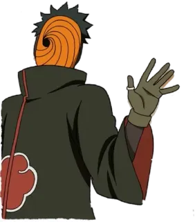 👋 Tobi Naruto Anime, Manga, Mascherato, Ninja, Cattivo telegram sticker