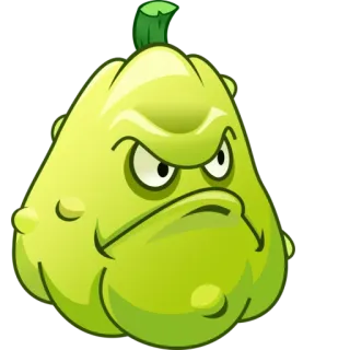 👿 plants vs zombies, zucca, arrabbiato, pianta, videogioco whatsapp sticker