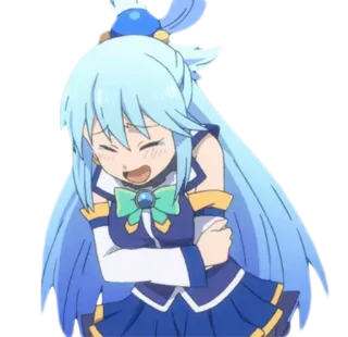 😂 Aqua Konosuba Anime, Konosuba, Aqua, Kartun, Karakter telegram sticker