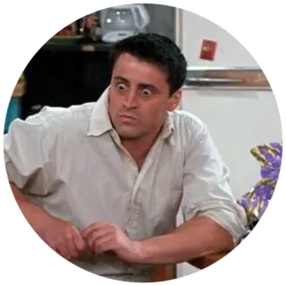 😳 Joey Tribbiani Friends joey tribbiani, friends, sitcom, fernsehserie, lustiges gesicht, schockiert, überrascht whatsapp sticker