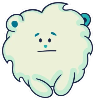 😑 cute, character, illustration, fluffy, cartoon, sticker telegram sticker
