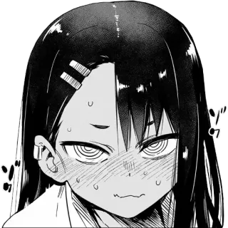 🖤 Nagatoro Don't Toy with Me, Miss Nagatoro anime, manga, nagatoro, character, miss nagatoro, emotion, funny telegram sticker