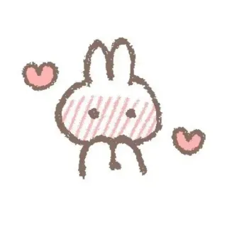 💗 Hase, Kaninchen, süß, Tier, Herzen telegram sticker